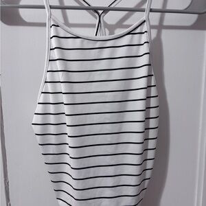 Striped Women's Top - Black and White